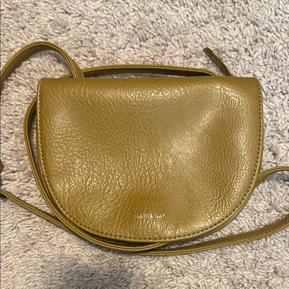 Matt & Nat Green Crescent Crossbody Bag